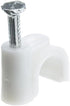 CableWholesale RG6 Cable-Clip, White, 100 Pieces per Bag