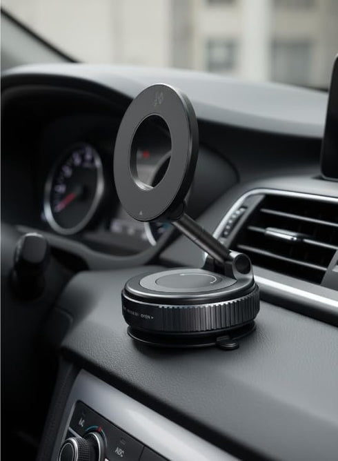 Generic 360 Magnetic Car Phone Mount Rotating Vacuum Suction Cup for iPhone & Android