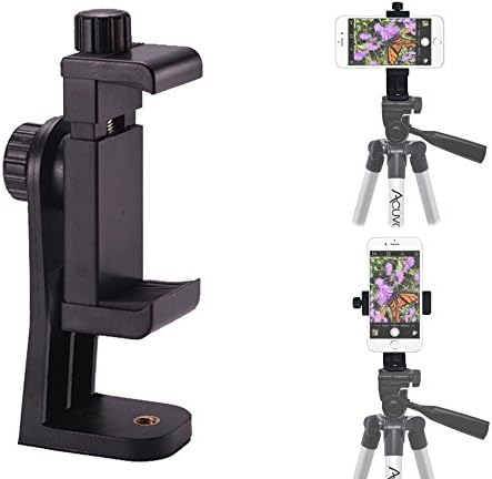 Acuvar Premium Smartphone Holder/Tripod Mount Adapter with 1/4 inch Screw for iPhone, Android, Selfie Stick & More