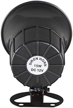 Wired Alarm Siren Horn, 15W DC 6 to 12V Security Siren with Bracket for Home Security System