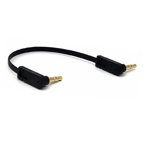 MysRuida 6 Inch 3.5mm Stereo Jack Audio Cable, 90 Degree to 90 Degree