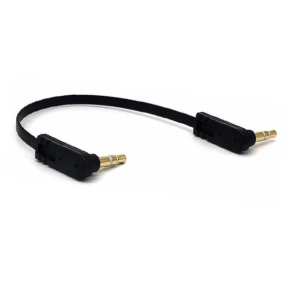 MysRuida 6 Inch 3.5mm Stereo Jack Audio Cable, 90 Degree to 90 Degree