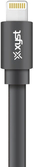 XYS-L4204F Charge and Sync USB to Lightning Flat Cable - 4 Ft. (Black)