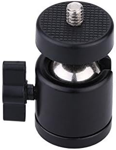 AKOAK 1/4" Swivel Mini Ball Head Screw Tripod Mount for DSLR Camera, Camcorder Light Bracket, Pack of 1