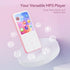 AGPTEK 64GB MP3 M3 2.4 inch 128GB(Pink) Player with Bluetooth, Music Player with Speaker and FM Radio, Touch Buttons