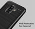 Case for Samsung Galaxy A6 Plus 2018, Carbon Fiber Shock Absorption Slim Case (Black)