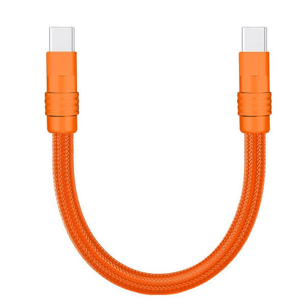 chubbycable Short USB C Cable, 240W Fast Charging Nylon Braided Type C Charger Cord for Power Bank, 0.82FT
