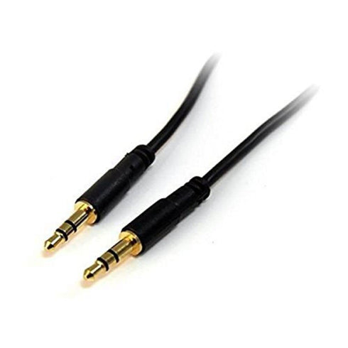 StarTech.com 6 ft Slim 3.5mm Stereo Audio Cable - M/M, 3.5mm Male to Male Audio Cable for Smartphone, Tablet, MP3 Player
