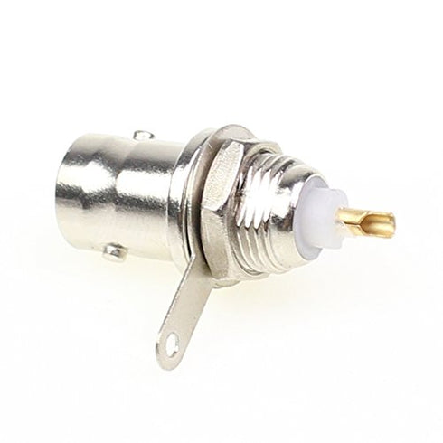 BNC Female Nut Bulkhead Panel Connector 20-Pack, Solder Jack Adapters for RG58 RG59 RG6 RF Coaxial Cable Welding