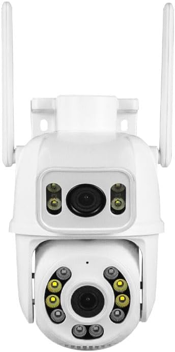 ICSEE WiFi Camera Security, 6MP Dual Lens, Wireless PTZ, Waterproof, Human Detection, Full Color Night Vision 65ft,