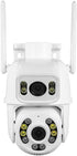 ICSEE WiFi Camera Security, 6MP Dual Lens, Wireless PTZ, Waterproof, Human Detection, Full Color Night Vision 65ft,