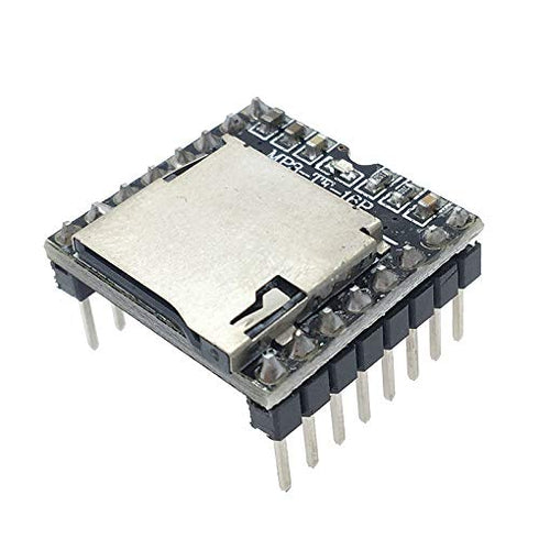 IndustrialField MP3 MP3 MP3-TF-16P DFPlayer Mini Player Module Voice Decode Board Supporting TF Card U-Disk IO/Serial