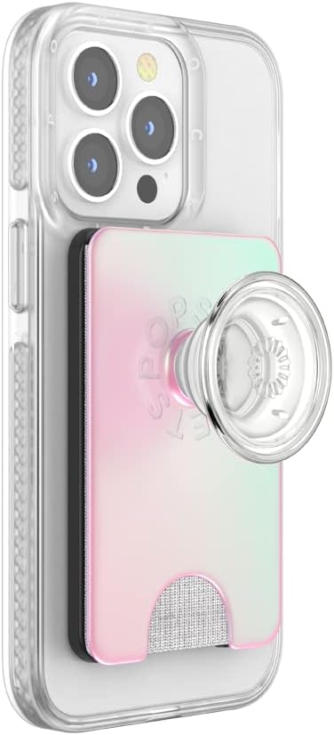 Phone Wallet with Expanding Grip, Wireless Charging Compatible, Wallet Compatible with MagSafe - Mermaid Pink