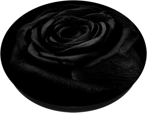 Black Rose Floral Flower PopSockets Swappable PopGrip