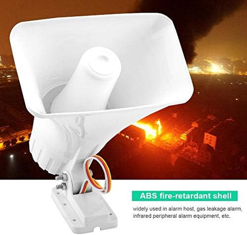 Siren Speaker, Wired Alarm Siren Horn, Car Alarm System, 150 Db DC12V Alarm Siren, Dual Tone for Home Security Alarm
