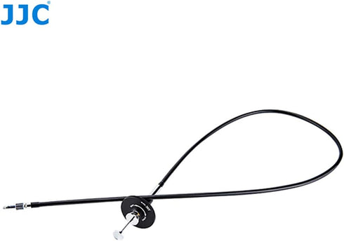 Fotasy TCR-70BK 70cm Bulb-Lock JJC Black Threaded Cable Release, Mechanical Shutter Release Cable, Mechanical Cable
