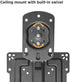 Mount Plus CM322 Flip Down TV and Monitor Roof Ceiling Mount, Fits 19 to 43 Inch Flat Screen, Height Adjustable, VESA