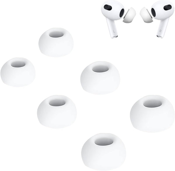 3 Pairs Ear Tips Replacement for Airpods Pro with Noise Reduction Hole, Soft Silicone Eartips Compatible with Airpods