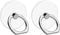 Transparent Phone Ring Holder Stand 2 Pcs, 360° Rotation Mobile Finger Kickstand for iPhone, Clear Phone Ring