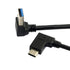 NFHK USB 3.1 Reversible USB-C Angled A Male Data Cable 90 Degree for MacBook, Tablet & Mobile Phone