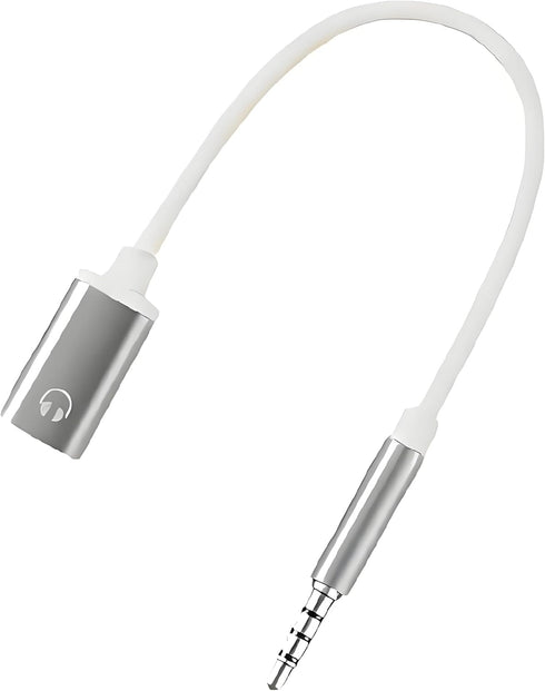 Tiosen 3.5mm Male to Type-C Female Audio Adapter Cable, White, Compatible with Smartphones,
