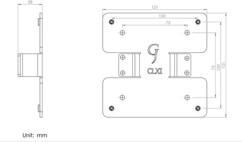 Gladiator Joe VESA Adapter Arm/Mount Compatible with Lenovo IdeaCentre AIO 3 24ALC6 Monitor