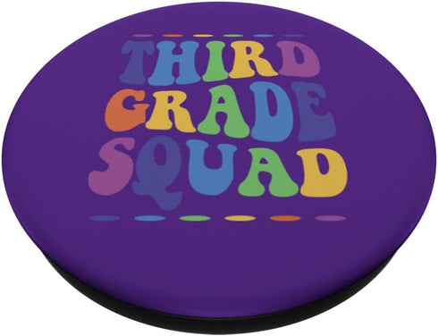3rd Grade Squad Third Crew Teachers Students Back To School PopSockets Standard PopGrip