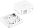 NavePoint Keystone Jack Surface-Mount Box, 2-Port White, 10-Pack