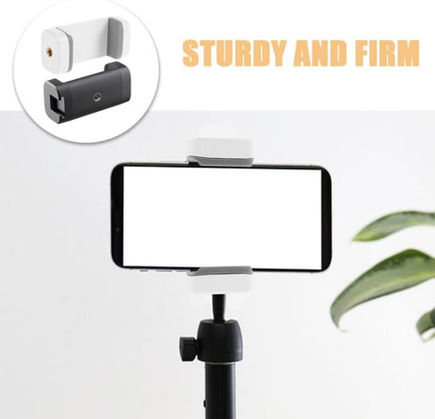Uonlytech 2Pcs Tripod Phone Clip Holder Smartphone Mount for Live Streaming Photography Supports Landscape Portrait