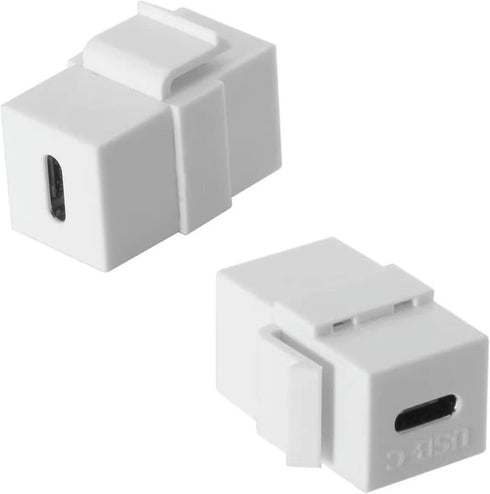 USB C Keystone Jack Inserts (3-Pack) - USB 3.1 Type-C Module Coupler Adapters Female to Female Snap-in Connector