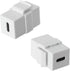 USB C Keystone Jack Inserts (3-Pack) - USB 3.1 Type-C Module Coupler Adapters Female to Female Snap-in Connector