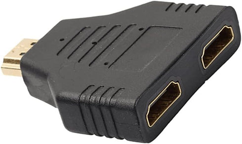 SaiDian 1Pcs HDMI 1 in 2 Converter, 1080P Male to Dual HDMI Female DVD Audio Splitter Adapter