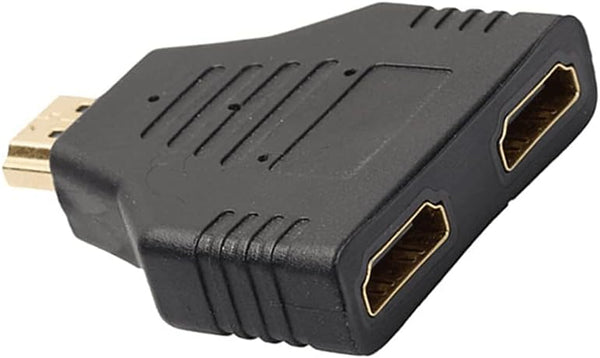 SaiDian 1Pcs HDMI 1 in 2 Converter, 1080P Male to Dual HDMI Female DVD Audio Splitter Adapter
