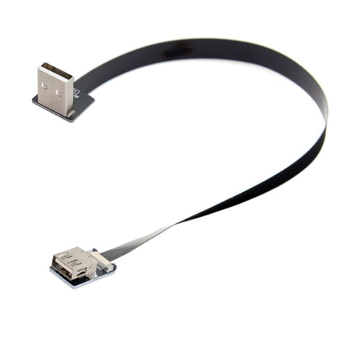 chenyang USB 2.0 Flat Cable, Male to Female 90 Degree UP Angled Data Transfer Charging Adapter 1.0M