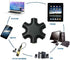 5-Way Multi Headphone Audio Splitter Connector, 3.5mm Stereo Splitter Cable 1 Male to 5 Female Adapter for iPhone,