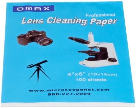 OMAX A99CPB100 Microscope and Camera Optical Lens Cleaning Paper - 100 Sheets