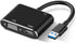 TIMEJONS USB A 3.0 to HDMI Adapter for Windows 4K@30hz, HDMI & VGA