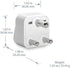 Ceptics India Travel Plug Adapter (Type D) for Pakistan, Nepal, Bangladesh - 3 Pack