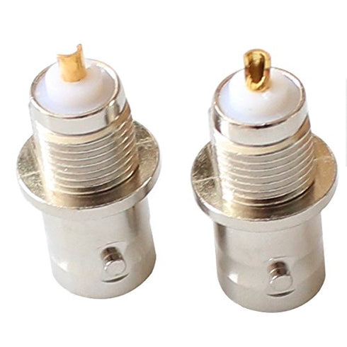 BNC Female Nut Bulkhead Panel Connector 20-Pack, Solder Jack Adapters for RG58 RG59 RG6 RF Coaxial Cable Welding