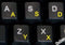 Swiss French German Keyboard Stickers, Yellow Letters on Transparent Background for Any Laptop PC Notebook