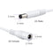 Sqlszt 60ft Cable5.5mm 2.1mm 12 Power Extension x Volt Male to Female Plug Cord for CCTV IP Security Cameras DVRs