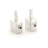 Pair of Aluminum Dual 8 Gauge to Single 8 Car Audio Dual Speaker Gauge Amplifier with Four Stainless Steel Screws