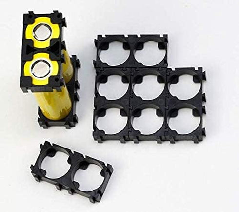 Heyiarbeit 40pcs 2 x Cell 26650 Battery Holder Bracket, Shockproof Plastic Brackets for 26650 Lithium Batteries