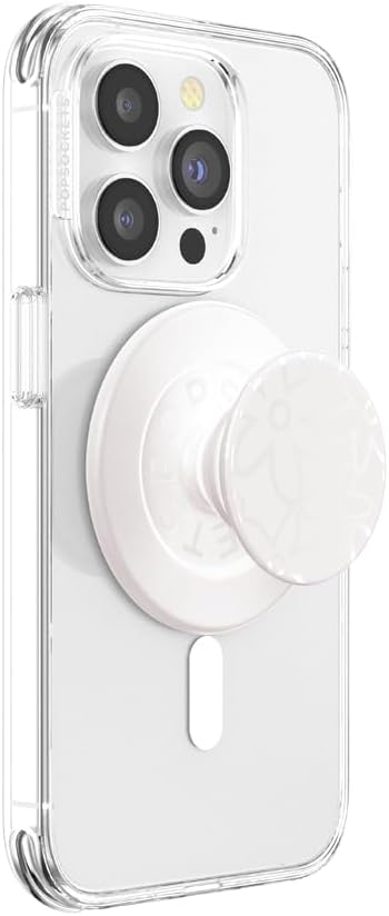 PopSockets Phone Grip, Horchata, Compatible with MagSafe, Adapter Ring Included, Wireless Charging