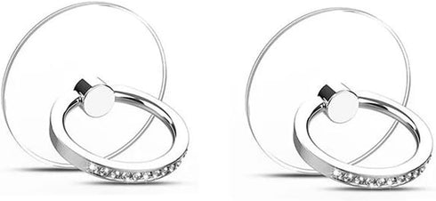VRIINGTA Cell Phone Ring Stand Holder2Pcs Transparent Finger Ring Kickstand360 Degree Rotation Hand