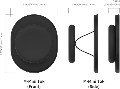 Sinjimoru Magnetic Phone Grip, Magnetic Phone Holder Compatible with MagSafe Stand, Ensuring Finger Comfort for iPhone