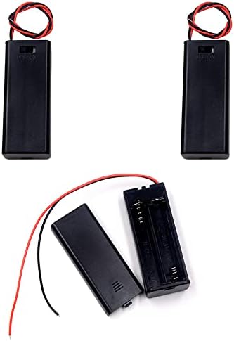 LampVPath (Pack of 3 2 AAA Battery Holder with Switch, 2 x 1.5V