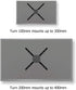 IFCASE 32 55 inch 200x200mm 400x400mm 300x300mm (2.0) Steel Adapter Bracket Convert for Screens to LCD LED TV VESA