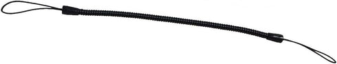 Kang Yuan Black Elastic Tether Lanyards - 50 pcs Stylus Pens Coil Strap Tablet/Touchscreen Tether with Top Port