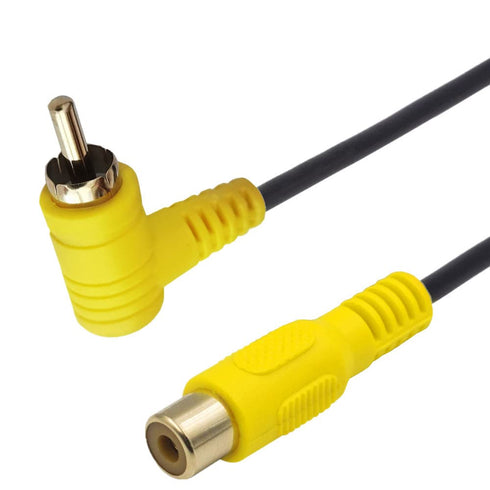 Elbow (15cm 2PCS) RCA Audio Cable Gold-Plated RCA line Lotus Male and Female Extension Lotus AV Video Cable Projector